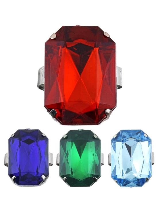 Maxi Anel com Pedras Coloridas