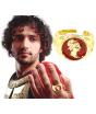 Anel Romano Vermelho – Acessório de Joia para Trajes de Gladiador e Imperador