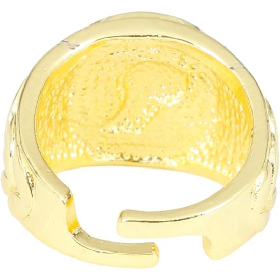 Anel Romano Vermelho – Acessório de Joia para Trajes de Gladiador e Imperador