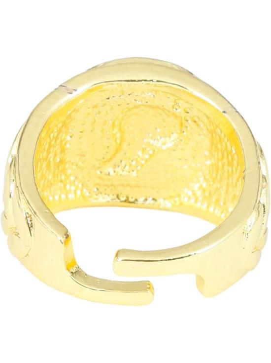 Anel Romano Vermelho – Acessório de Joia para Trajes de Gladiador e Imperador