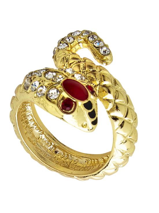 Anel de cobra de diamante