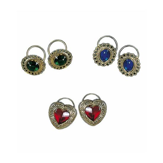 Conjunto de 2 anéis com pedras coloridas