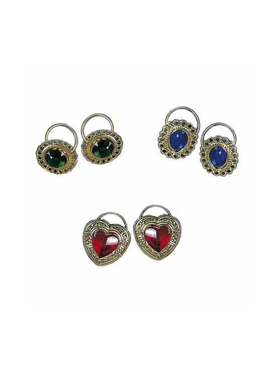 Conjunto de 2 anéis com pedras coloridas