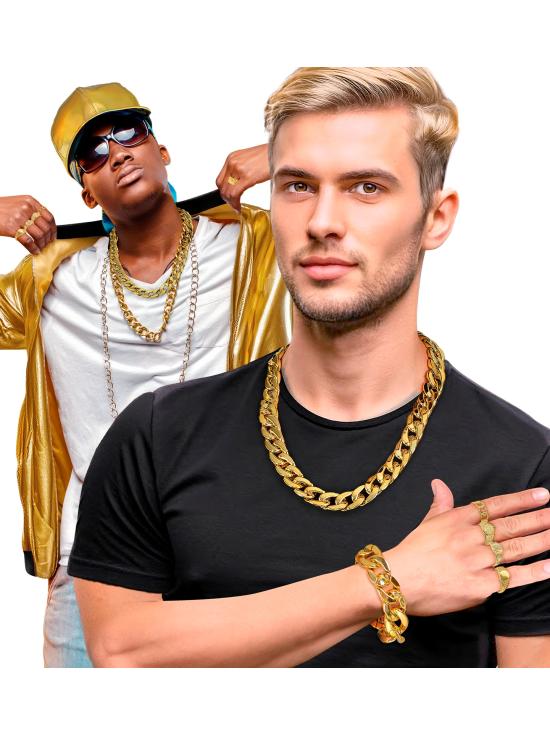 Anéis de Ouro Sortidos (Pacote com 4 Modelos) – Acessório de Fantasia Top