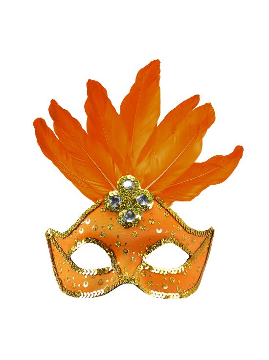 Antifaz Brasileño lentejuelas y plumas varios colores