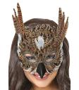 Máscara de Coruja com Plumas para Fantasias