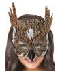 Máscara de Coruja com Plumas para Fantasias