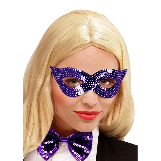 Máscara de lantejoulas violeta