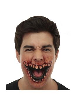Aplicação de látex para dentadura sangrenta
