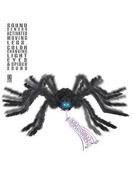 Aranha negra animada 90cm
