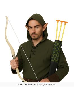 Arco e flechas indianos para fantasia (4 peças)