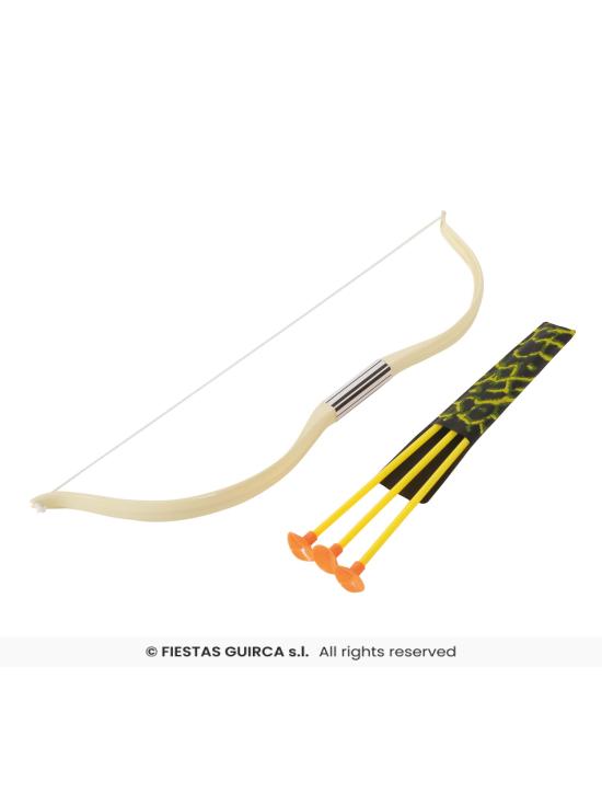 Arco e flechas indianos para fantasia (4 peças)