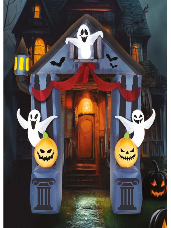 Arco inflável decorado fantasmas 240 x 200 cm