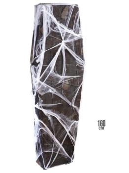 Caixão com teias de aranha de 160 cm.