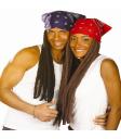 Bandana com Dreadlocks sortidas em 4 cores.
