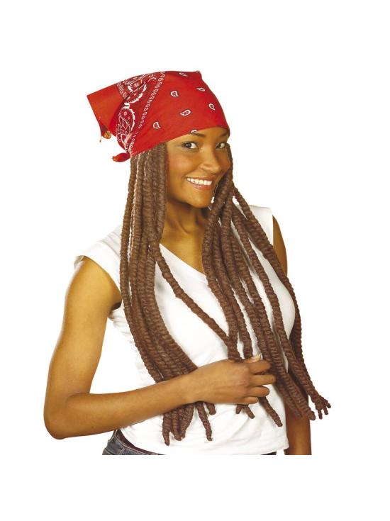 Bandana com Dreadlocks sortidas em 4 cores.
