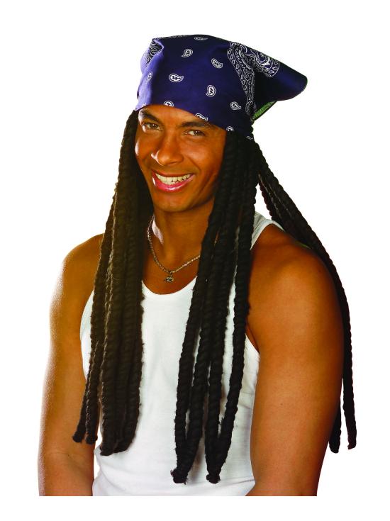 Bandana com Dreadlocks sortidas em 4 cores.
