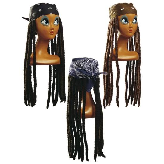 Bandana com Dreadlocks sortidas em 4 cores. Bandana com Dreadlocks sortidas em 4 cores.