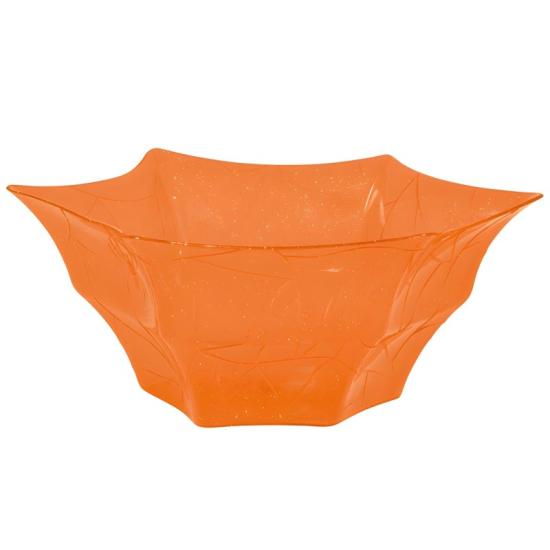 Bandeja laranja em forma de teia de aranha