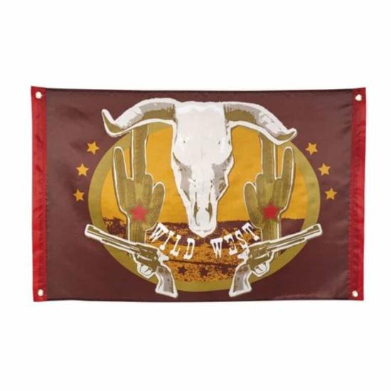 Bandeira de poliéster do oeste selvagem 60 x 90 cm Bandeira de poliéster do oeste selvagem 60 x 90 cm