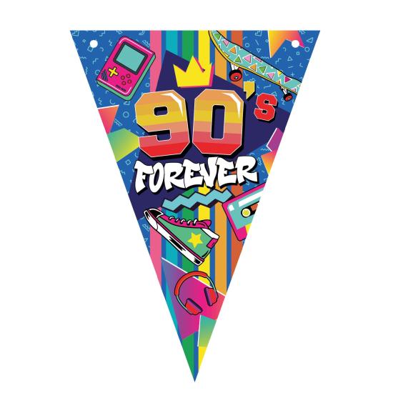 Bandeirolas dos anos 90 300 cm 20 x 30 cm Bandeirolas dos anos 90 300 cm 20 x 30 cm