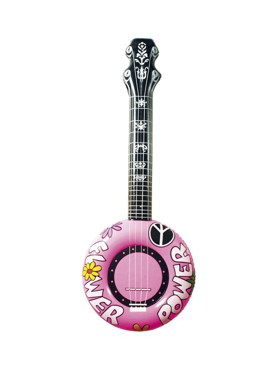 Banjo rosa inflável para fantasia | Acessório divertido