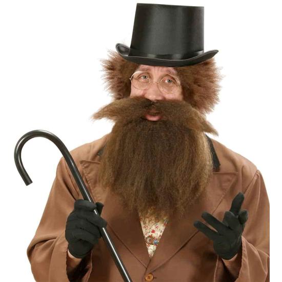 Barba com personagens de bigode marrom. Barba com personagens de bigode marrom.