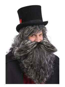 Barba grisalha de cerca de 40 cm