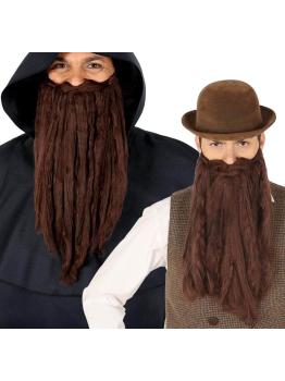 Trajes de barba castanha comprida