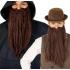 Trajes de barba castanha comprida
