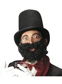Barba luxuosa com bigode