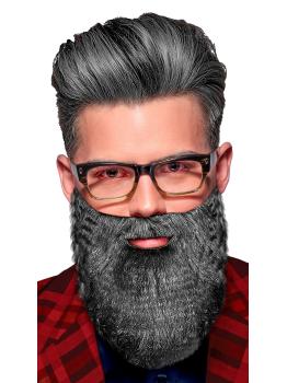 Barba para vários personagens em cinza