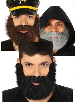 Barba y bigote pelirroja vikinga para adulto