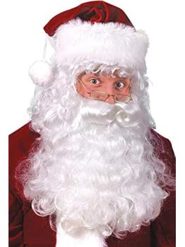 Barba e peruca profissional de Papai Noel