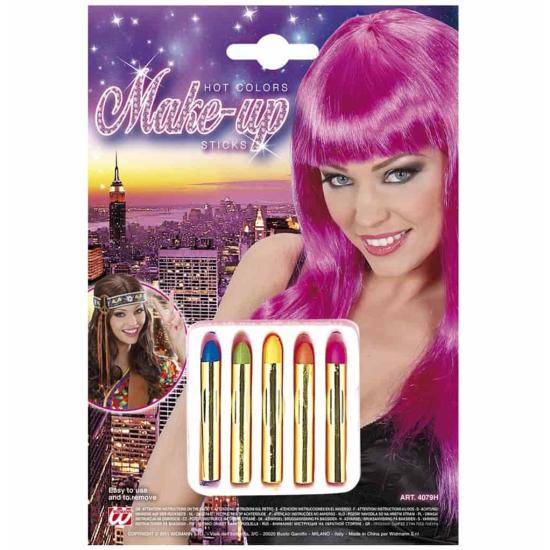 Conjunto de barras de maquiagem com 5 tintas atraentes. Conjunto de barras de maquiagem com 5 tintas atraentes.