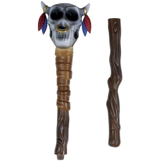 Bengala em forma de crânio de 70 centímetros