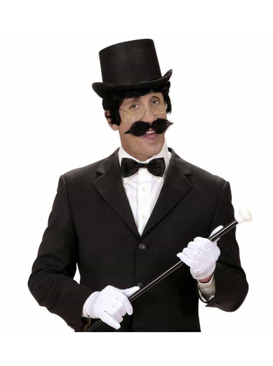 Bigode de cavalheiro de época.