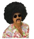 Bigode preto dos anos 70 com adesivo.