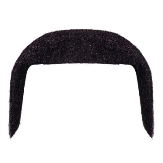Bigode preto dos anos 70 com adesivo.