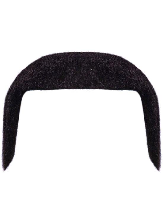 Bigode preto dos anos 70 com adesivo.