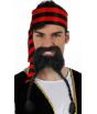 Fato de bigode preto com tranças