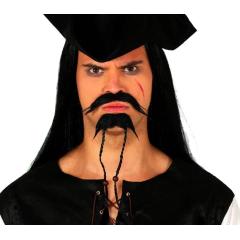 Bigote y Perilla Pirata con Trenzas