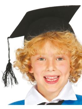 Chapéu de formatura infantil de feltro - Acessível - para meninos e meninas