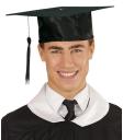 Boné de graduação em cetim adulto