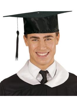 Boné de graduação em cetim adulto