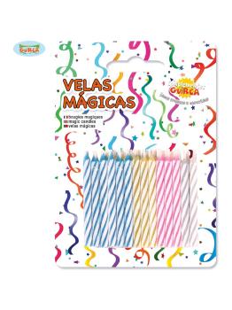 Blister de 24 velas mágicas de aniversário.
