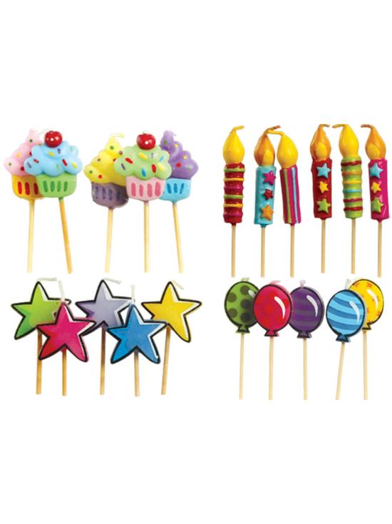 BLISTER DE 5 VELAS DE FANTASIA SORTIDAS