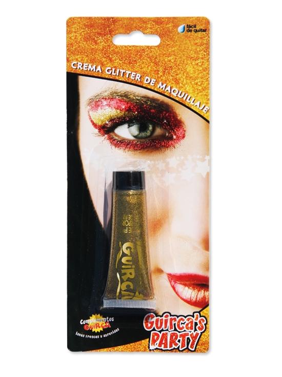 Blister de tubo de maquiagem com glitter 20 cc dourado