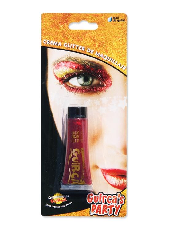 Blister de tubo de maquiagem com glitter 20 cc. Vermelho