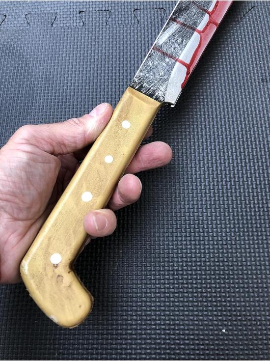 Machete Sangrento – Arma Falsa, Faca Jazon Manchada de Sangue, Adereços de Halloween